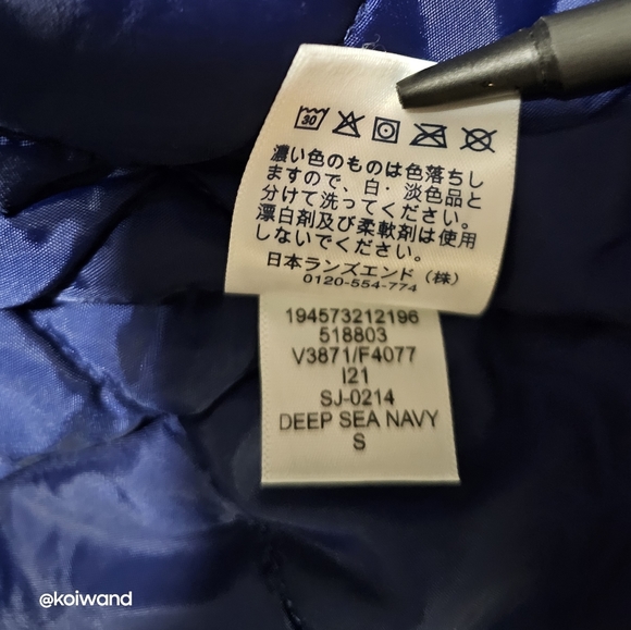 Lands' End Squall Insulated Stadium Coat Navy Size S 6-8 - Picture 3 of 12